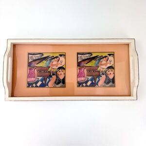 SHARON DOLD ARTWORK HANDMADE IN SOUTH AFRICA Wood Tray tableware decor
